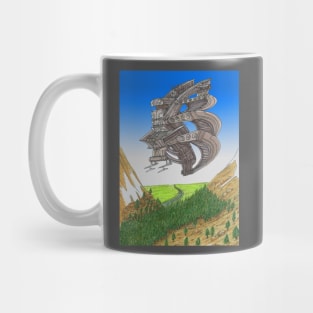 Airship & valley Mug